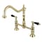 Kingston Brass KS1172PKL Duchess Bridge Kitchen Faucet, Polished Brass KS1172PKL - alternate 1